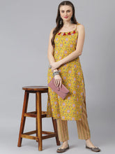 Women's Ptinted Cotton Straight Kurta Pant Set